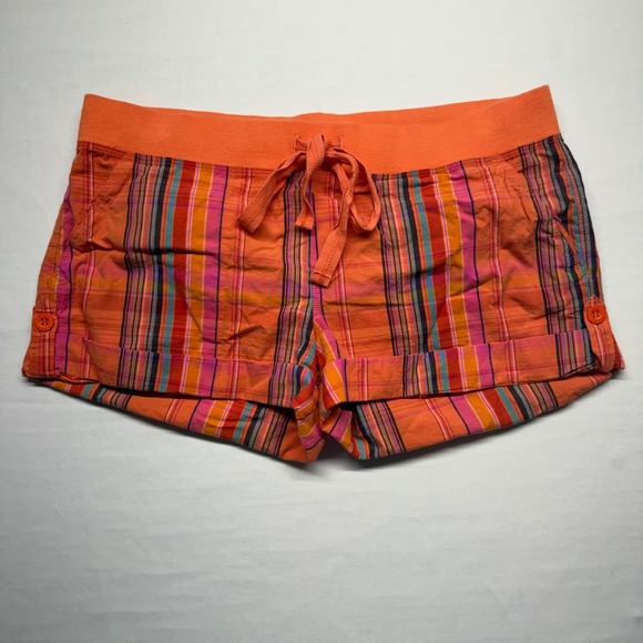 PINK Victoria's Secret Pants - NWT PINK Victoria's Secret Striped Cotton Shorts Size 4 Orange Multicolor Preppy